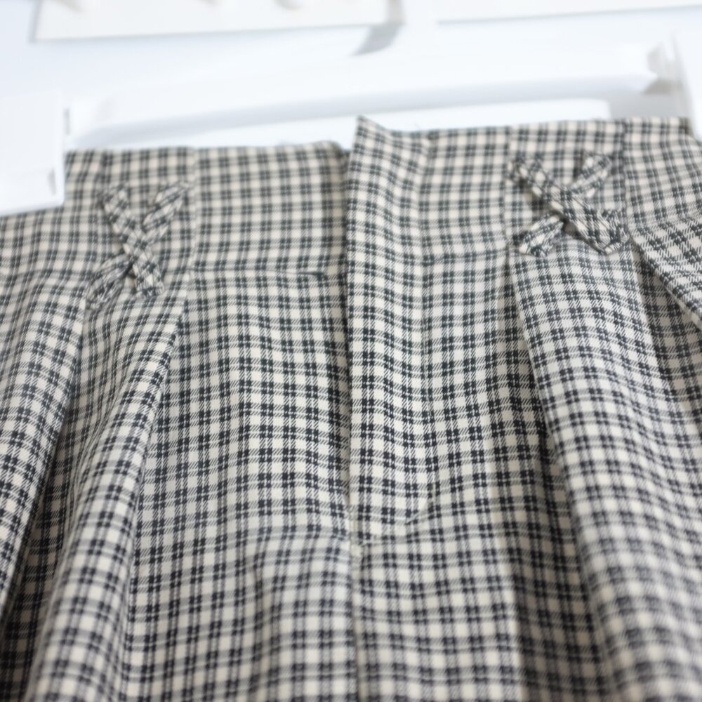Pradap paper bag beige checked pants - Picture 3 of 5